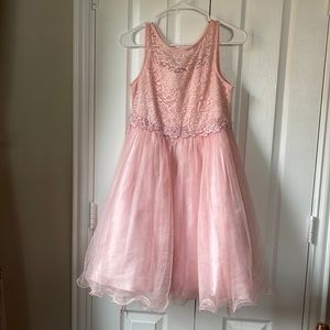 Beautiful peach dress up girl dress
